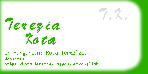 terezia kota business card